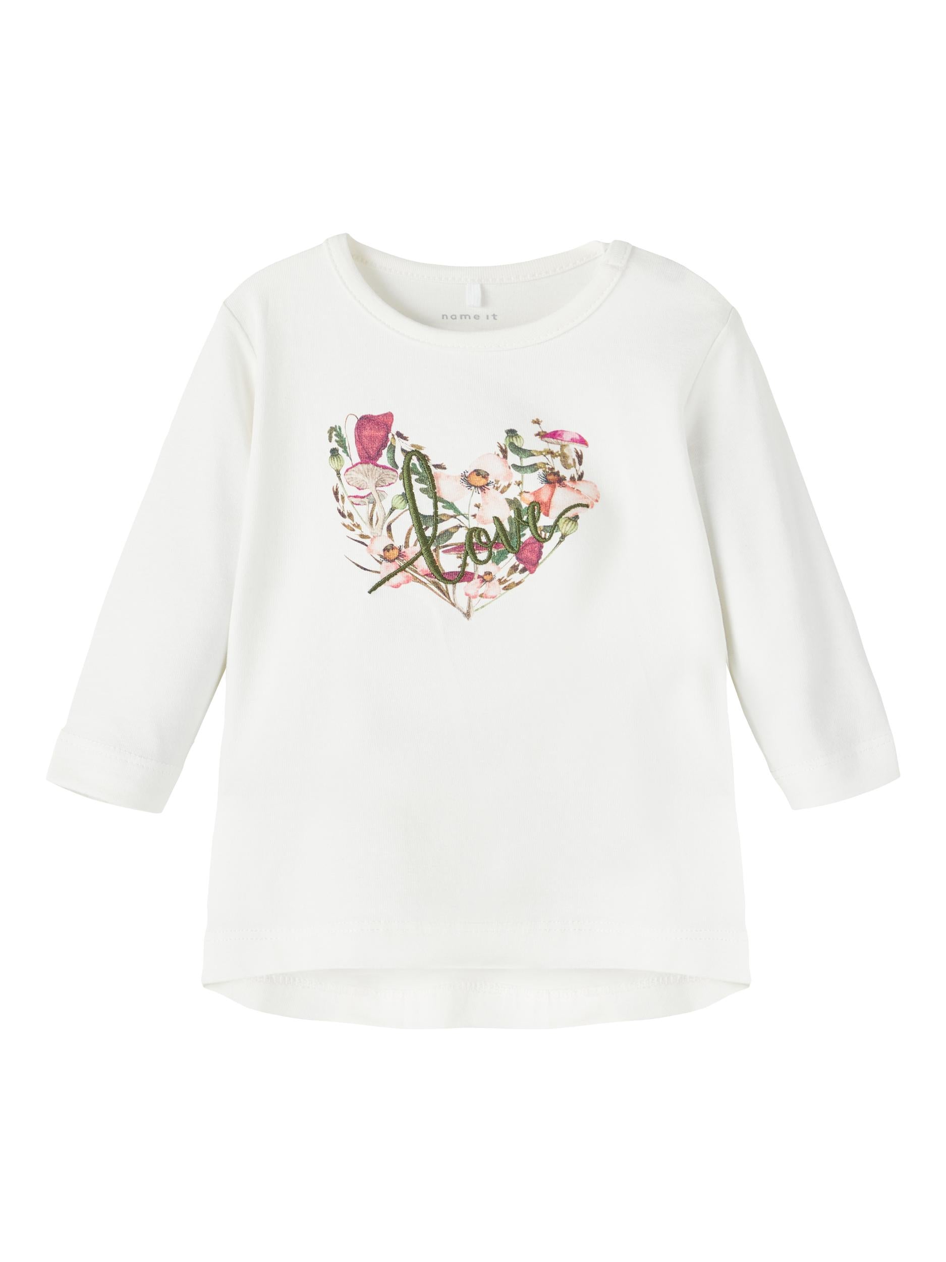 NAME IT Nubia Long Sleeve Top-Jet Stream Jet Stream front view