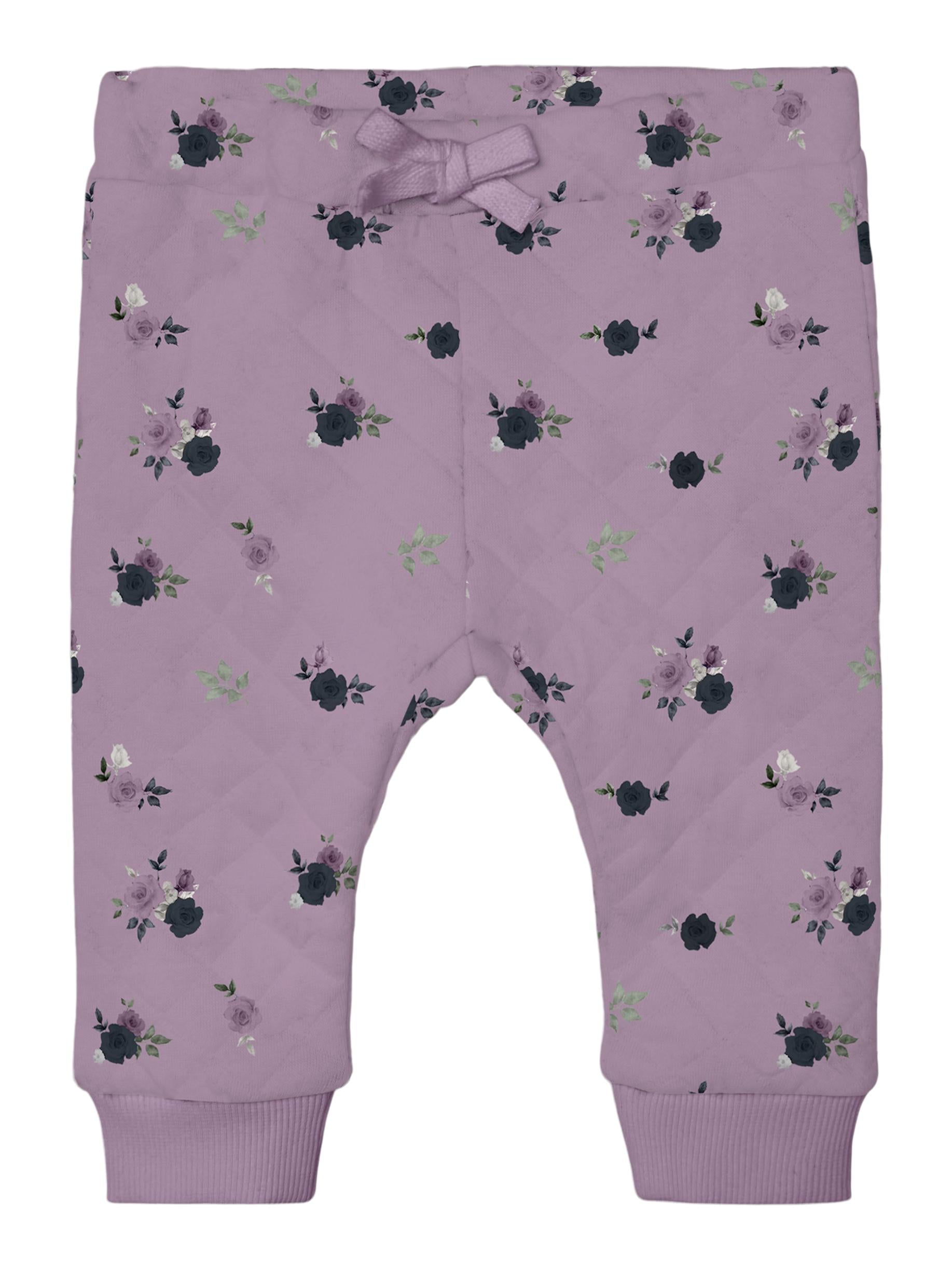 Girl's Rayia Quilt Pant-Lavender Mist-Front View