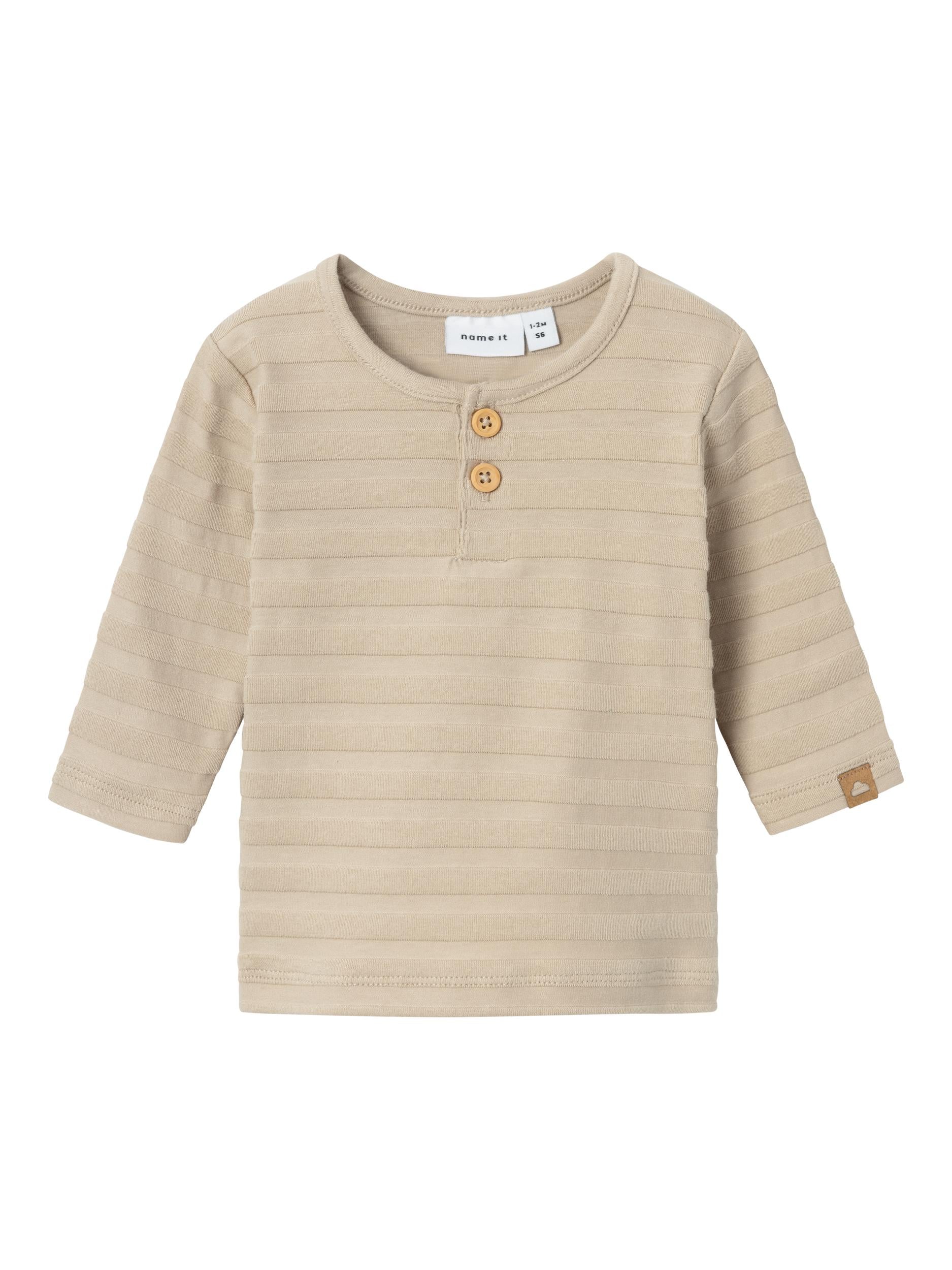 Boy's Sormas Long Sleeve Top-Oxford Tan-Front View