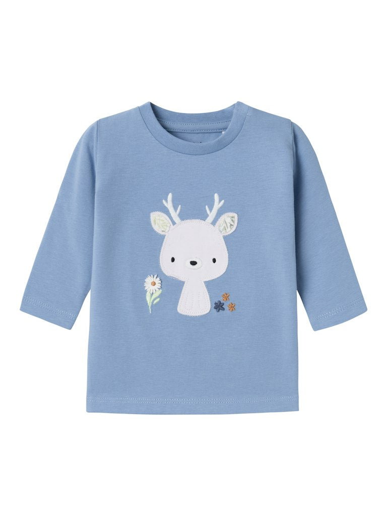 NAME IT Kyrah Long Sleeve Top-Endless Sky Endless Sky front view