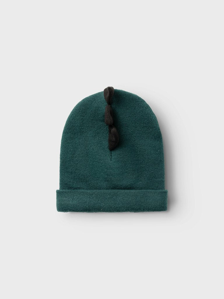 NAME IT Mateo Knit Beanie-Sea Moss Sea Moss model front view