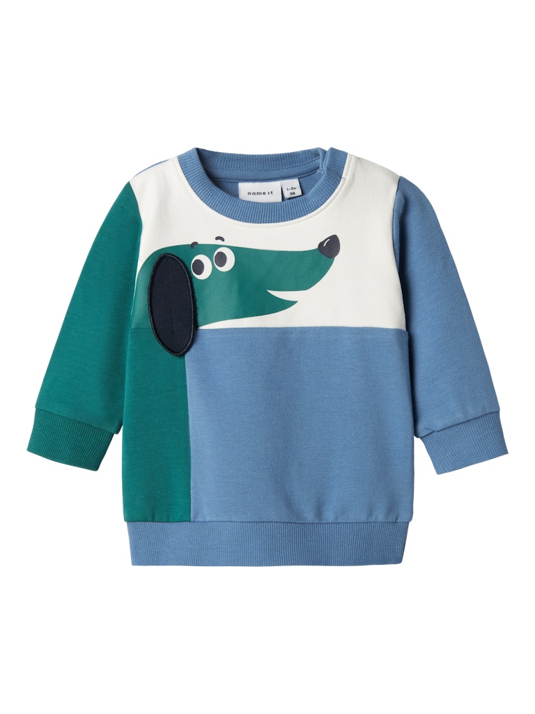 NAME IT Kiego Long Sleeve Light Sweat-Coronet Blue Coronet Blue front view