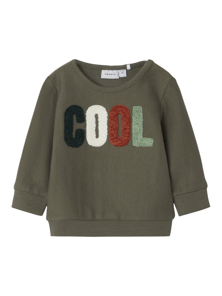 NAME IT Nullo Long Sleeve O Neck-Tea Leaf Tea Leaf front view