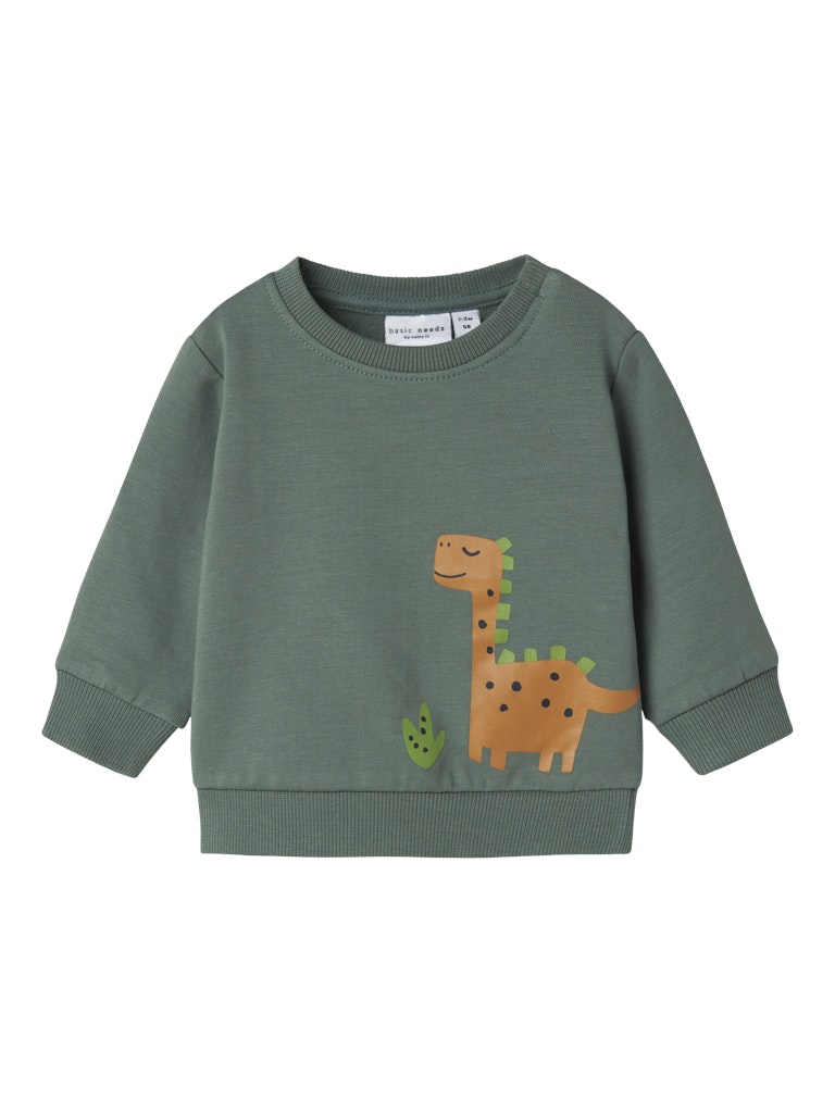 Newborn Vonne Long Sleeve Sweat-Dark Forest-Front View