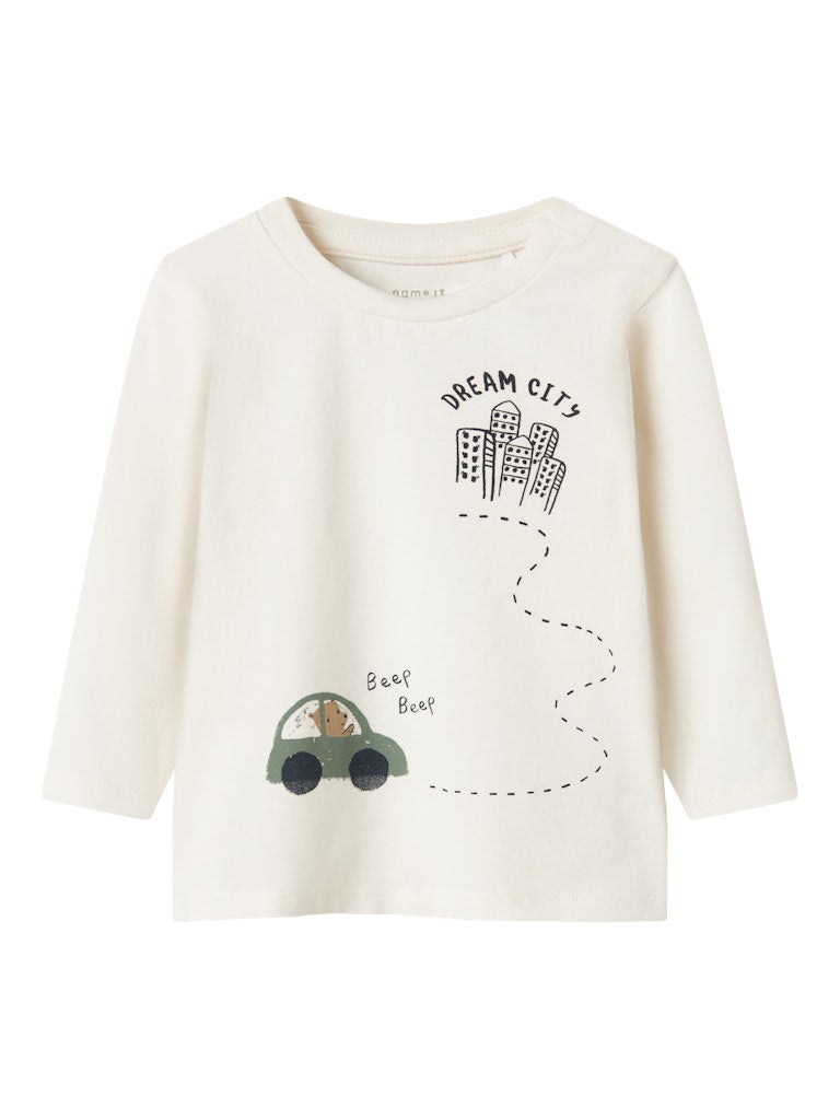 NAME IT Sultan Long Sleeve Jet Stream Top Jet Stream front view