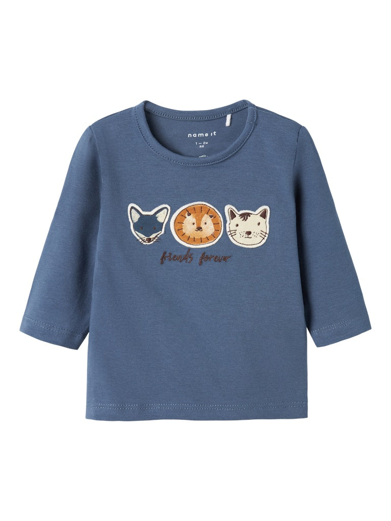 NAME IT Orkan Long Sleeve Top-Bering Sea Bering Sea front view