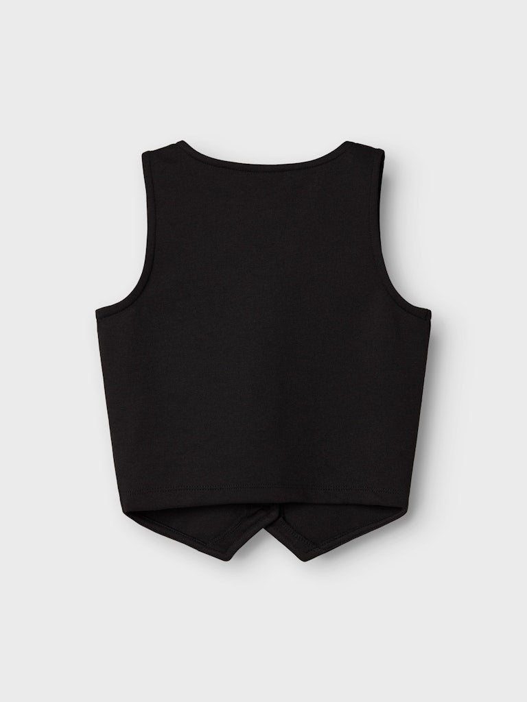 NAME IT Olgine Black Gilet Vest BLACK back view