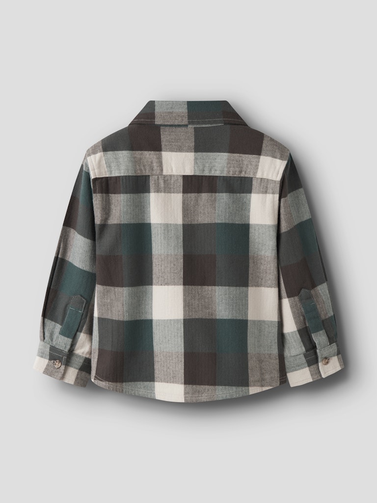 Larry Long Sleeve Turkish Coffee Overshirt-Back view