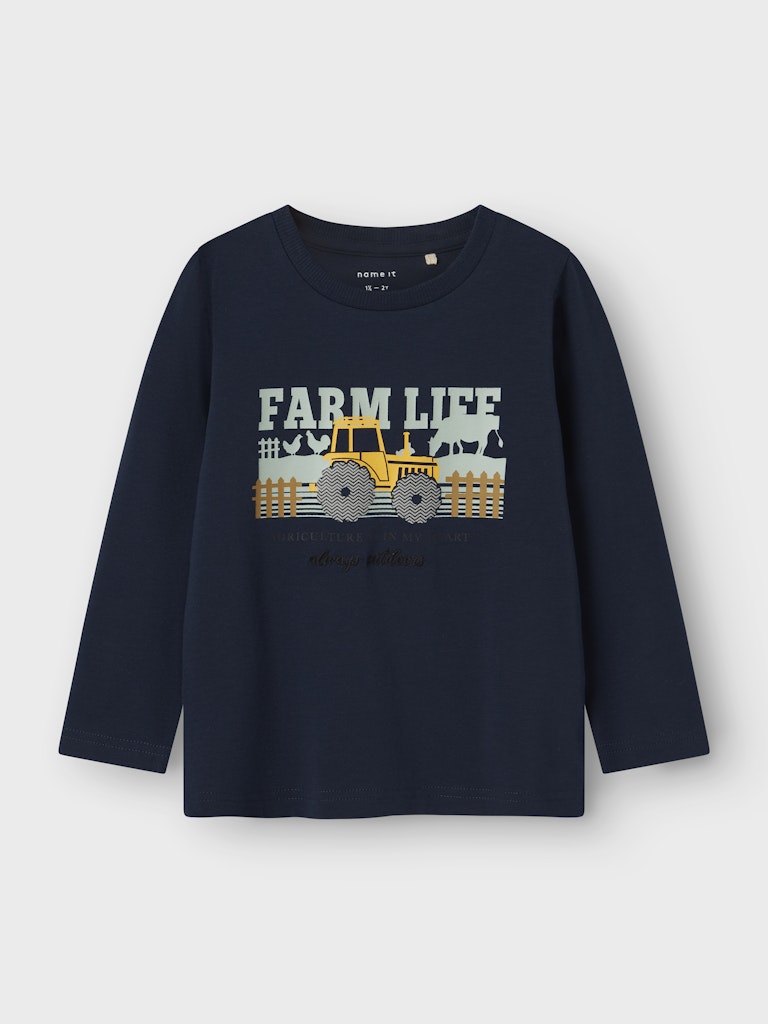 Lactor Long Sleeve Top Navy-Front View