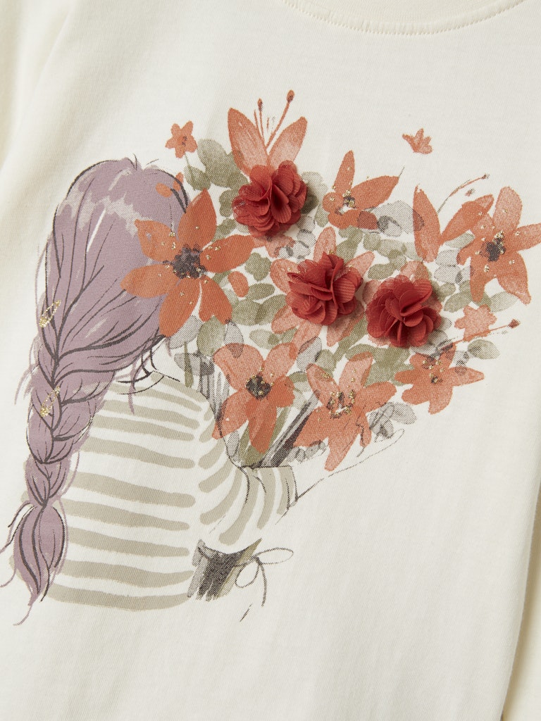 NAME IT Otrea Long Sleeve Top-Cloud Dancer CLOUD DANCER detail view
