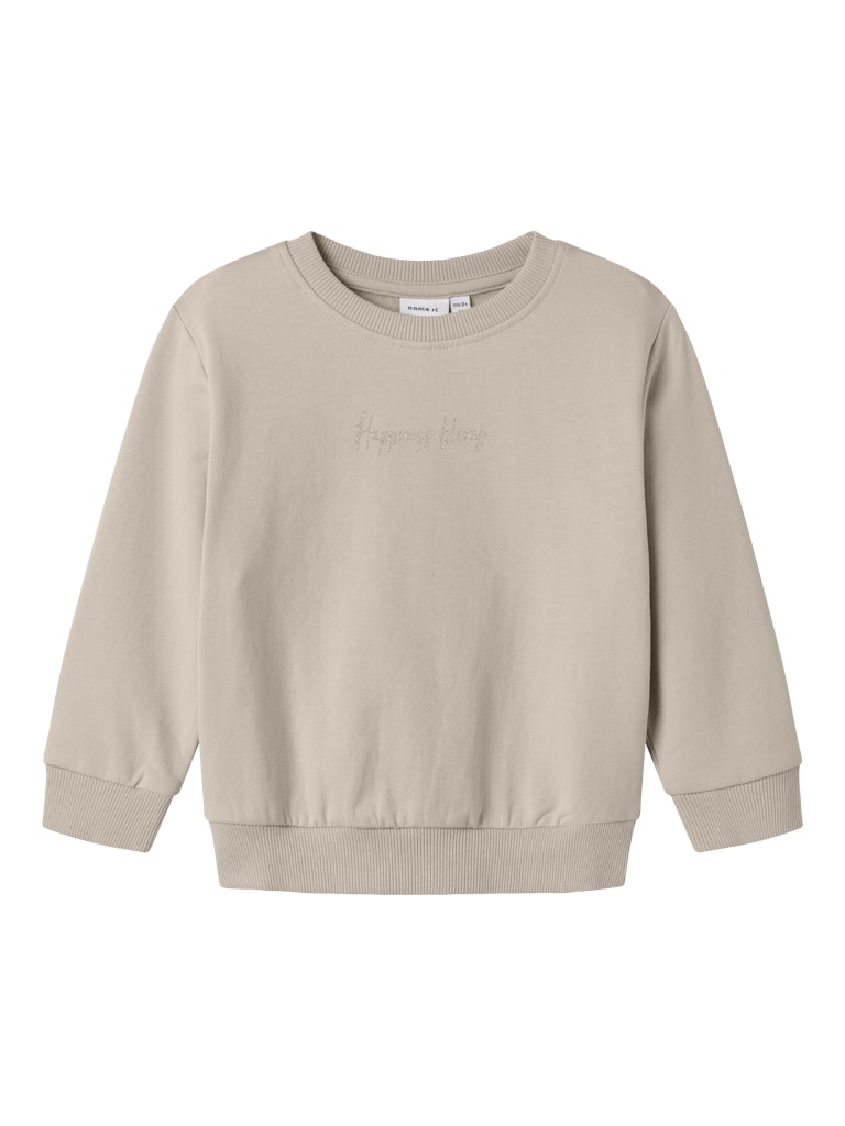 NAME IT Laise Sweatshirt Peyote Melange model front view