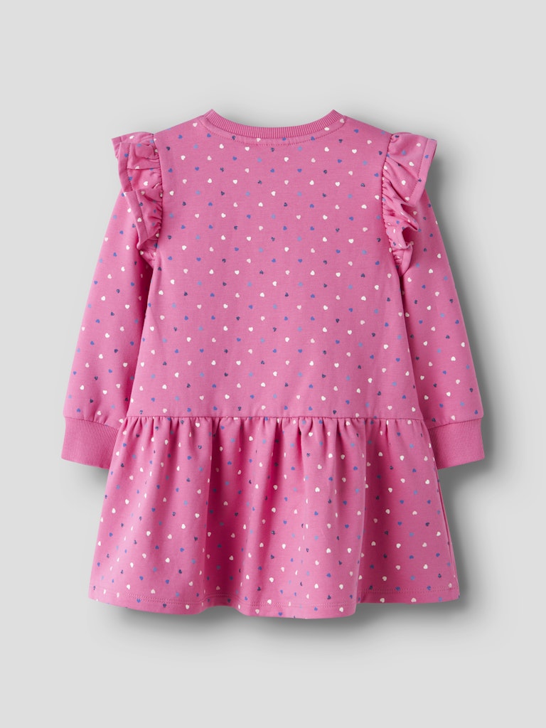 Oeana Long Sleeve Sweat Dress Pink-Back View