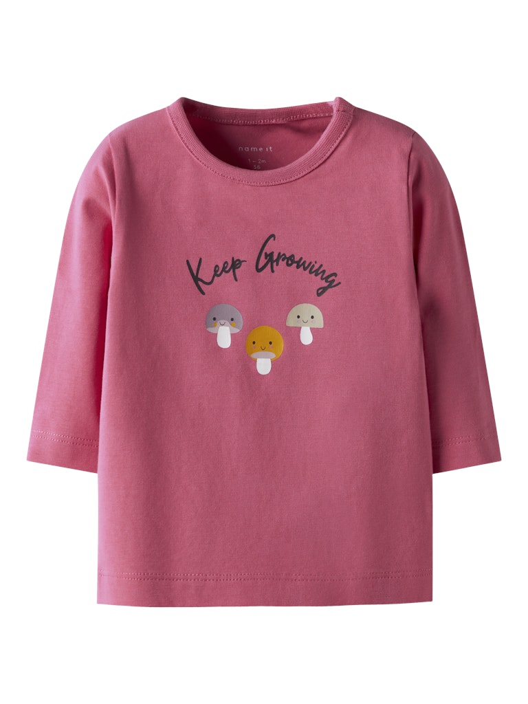 NAME IT Lamilla Long Sleeve Top Rapture Rose front view