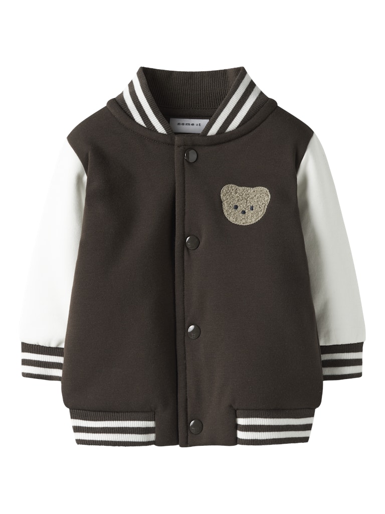 NAME IT Robinson Long Sleeve Sweat Cardigan-Delicioso Delicioso front view