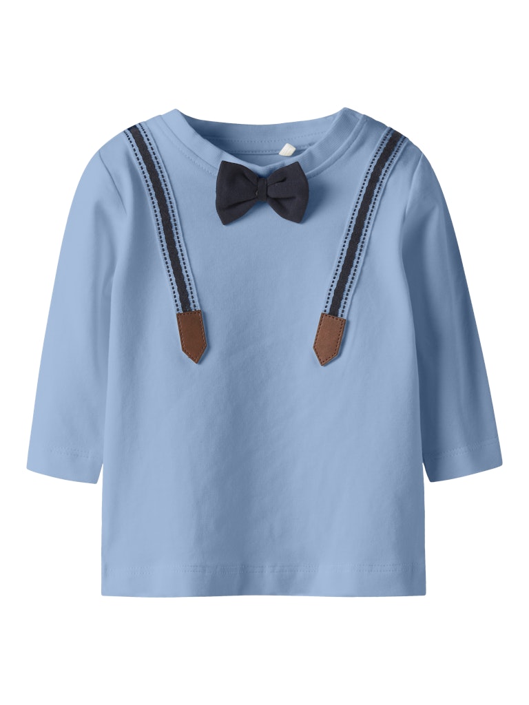 NAME IT Rufus Long Sleeve Top-Kentucky Blue Kentucky Blue front view