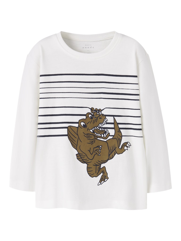 Vilasse white top with hanging dinosaur detail