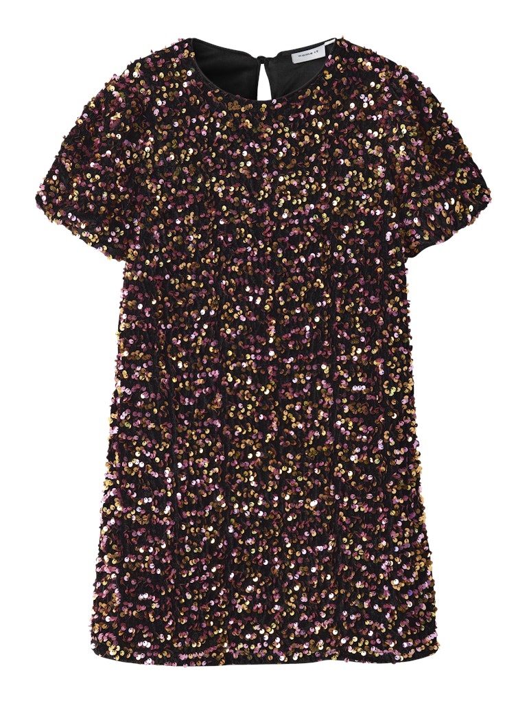 NAME IT Runica Short Sleeve Tunic-Gold Colour Gold Colour front view