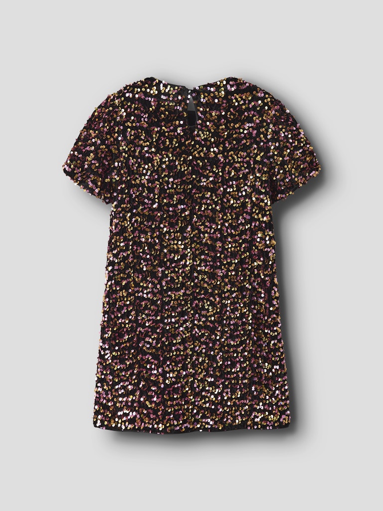 NAME IT Runica Short Sleeve Tunic-Gold Colour Gold Colour model front view