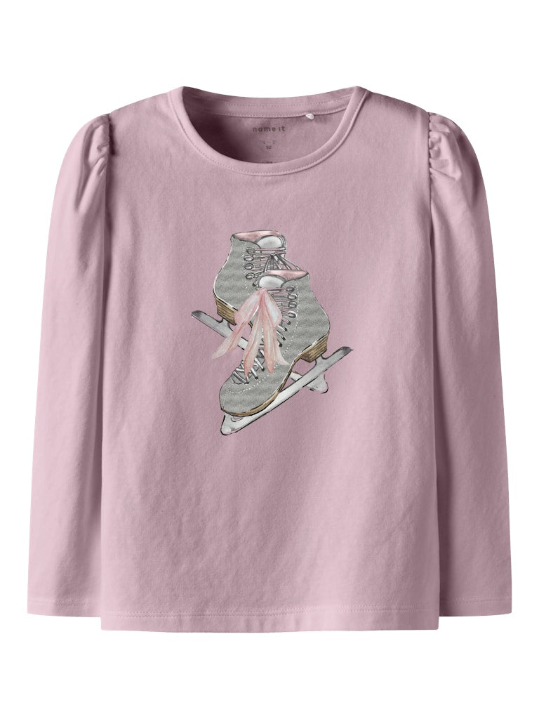 NAME IT Skaty Long Sleeve Top-Keepsake Lilac Keepsake Lilac front view