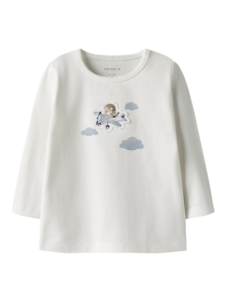 Boy's Kopilot Long Sleeve Top - Cloud Dancer-Front View