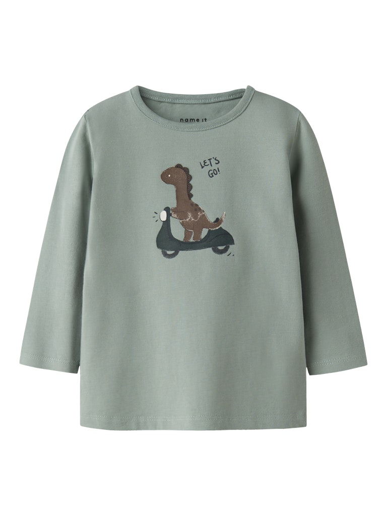 NAME IT Nuts Long Sleeve Top-Jadeite Jadeite front view