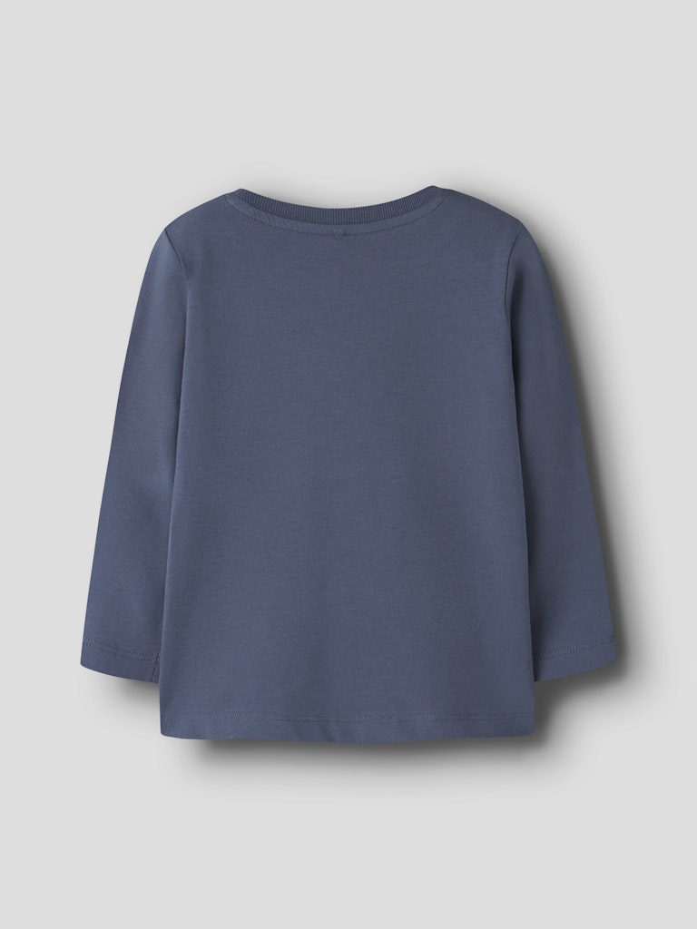 NAME IT Karke Long Sleeve Top Vintage Indigo flat front view