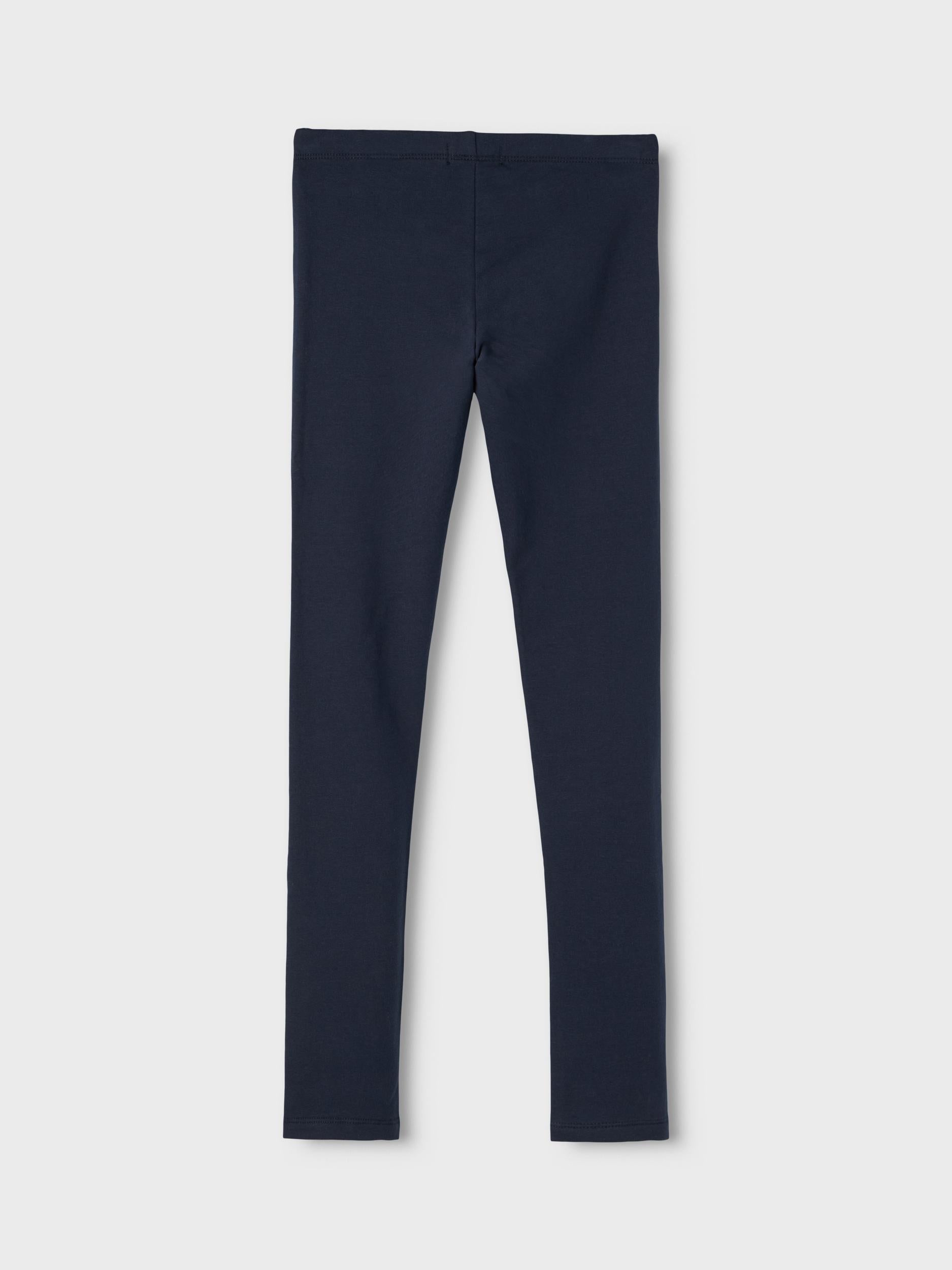 Girl's Davina Solid Sweat Legging-Dark Sapphire-Back View