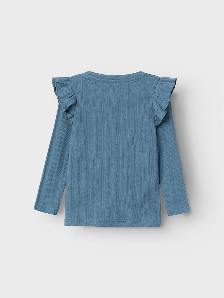 Girl's Lanna Long Sleeve Top-Bluefin-Back View