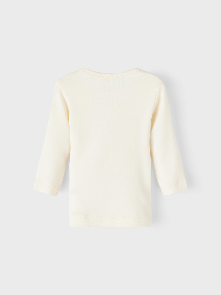 NAME IT Lindy Long Sleeve Top-Buttercream Buttercream model front view