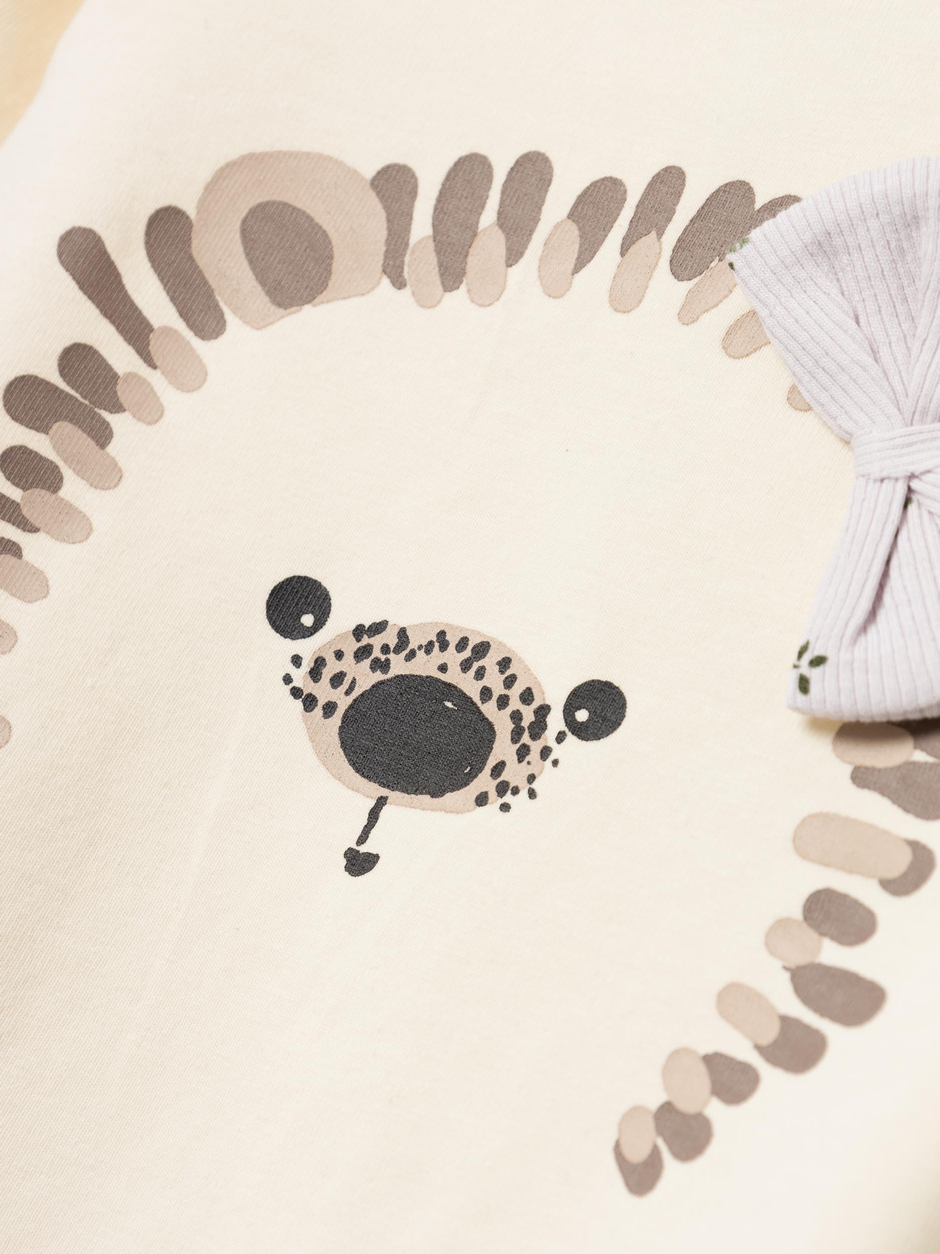 Girl's Kubia Long Sleeve Top - Buttercream-Close Up View