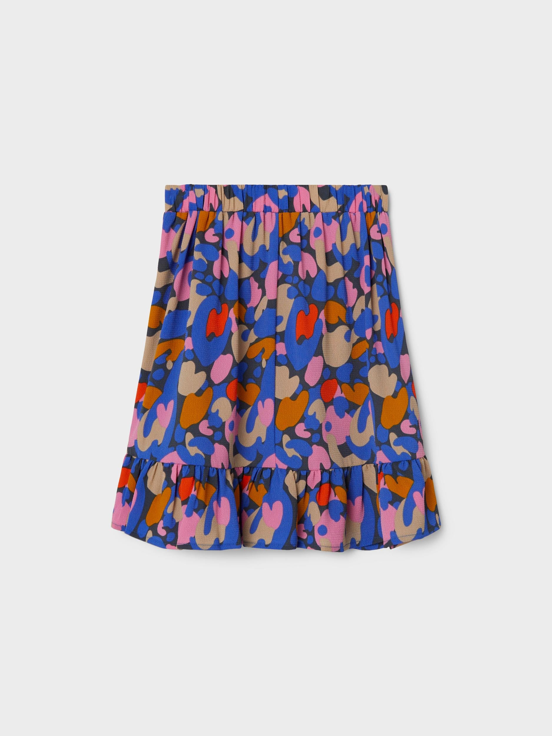 NAME IT Omillia Skirt-Dazzling Blue Dazzling Blue model front view
