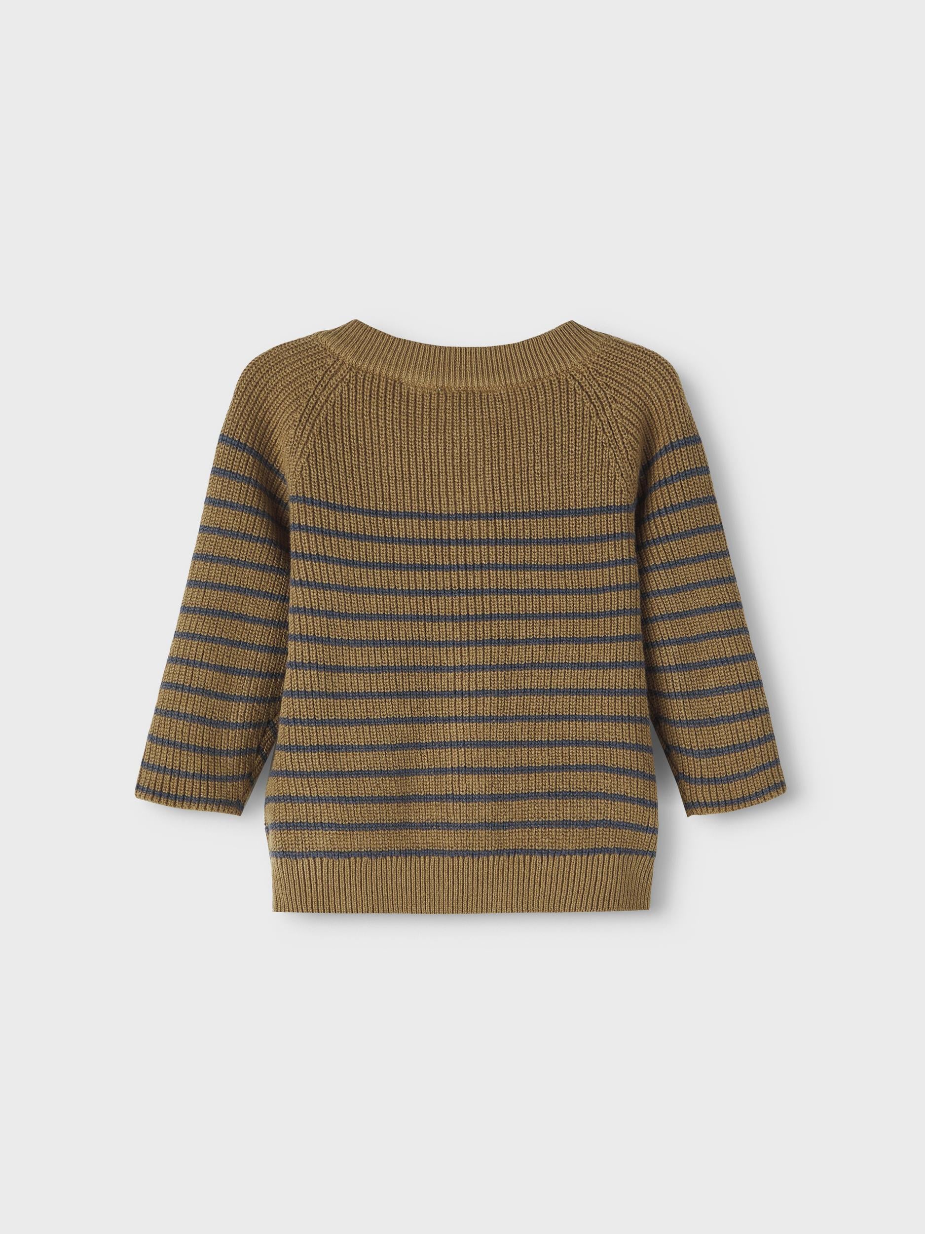 Boy's Nesalle Long Sleeve Knit Cardigan-Kangaroo-Back View