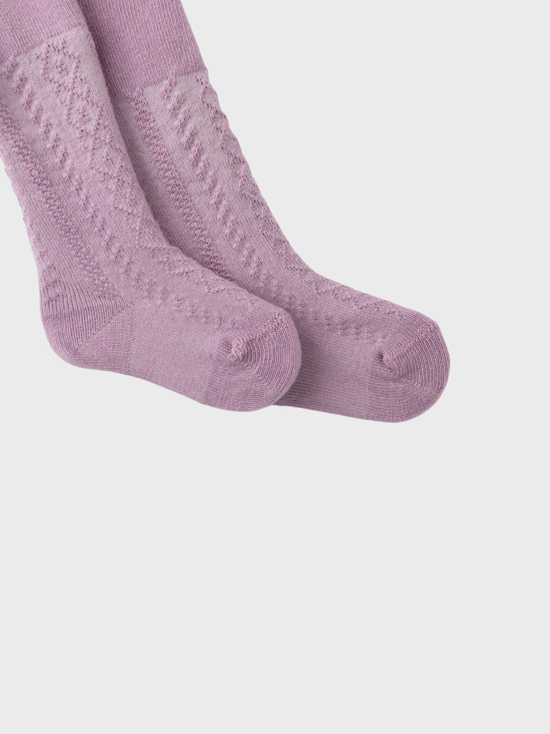 Girl's Sigrid Pantyhose-Lavender Mist-Foot View