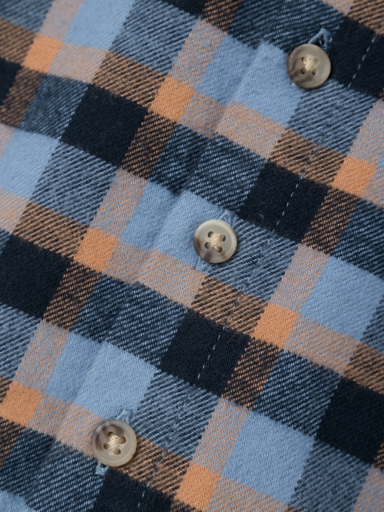 Boy's Newborn Kesimon Long Sleeve Shirt-Coronet Blue-Button View
