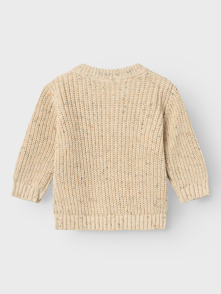NAME IT Nesalle Newborn Long Sleeve Knit-Summer Sand Summer Sand detail view