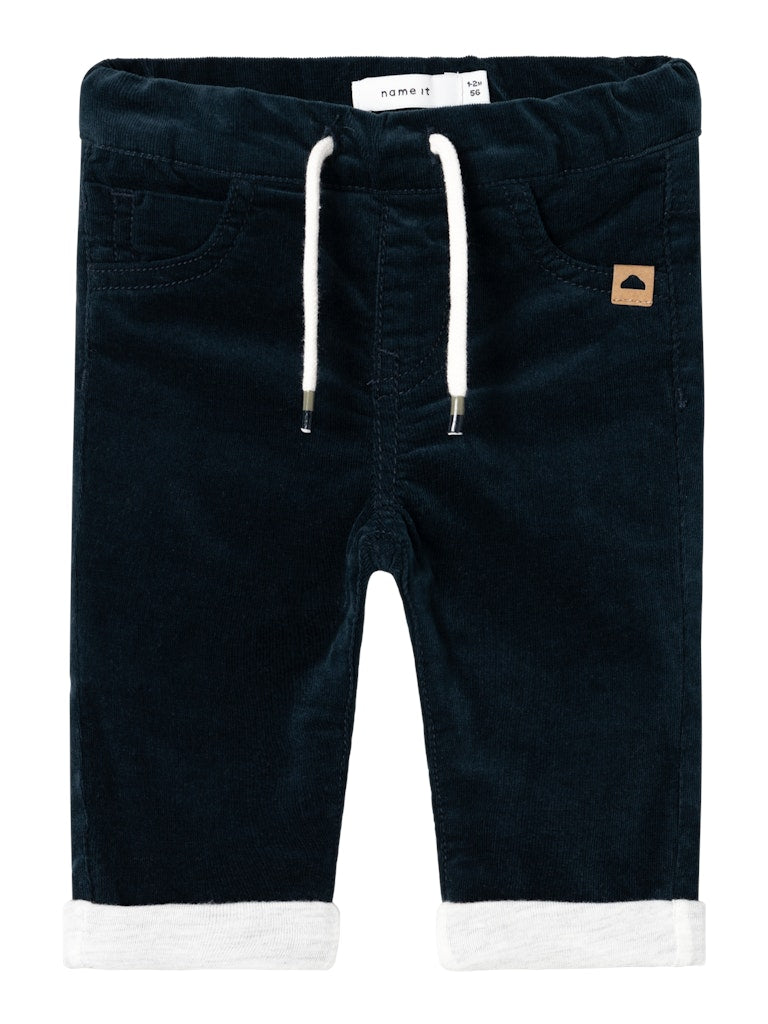 NAME IT Ben Regular Cord Pant-Dark Sapphire Dark Sapphire front view