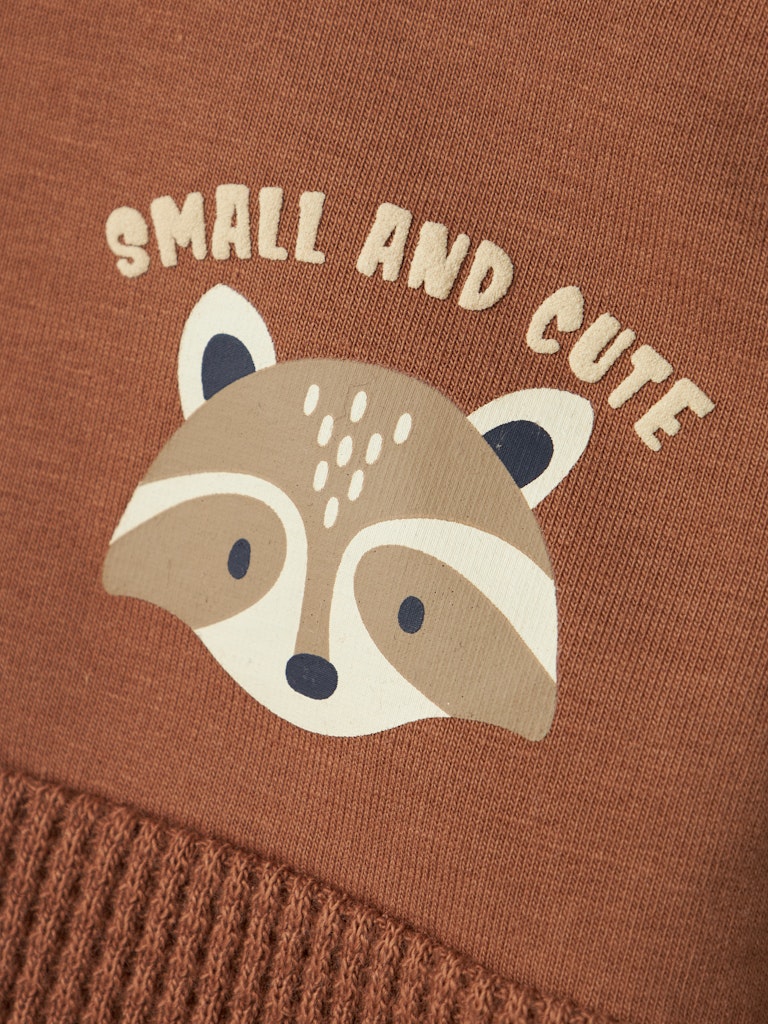 Boy's Nulton Long Sleeve Sweat-Pecan Pie-Close Up View