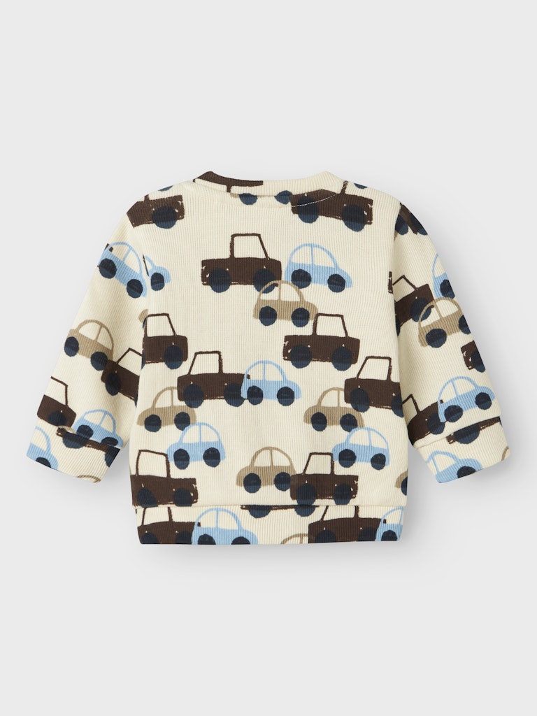 NAME IT Sacar Long Sleeve Summer Sand Sweatshirt Summer Sand model front view