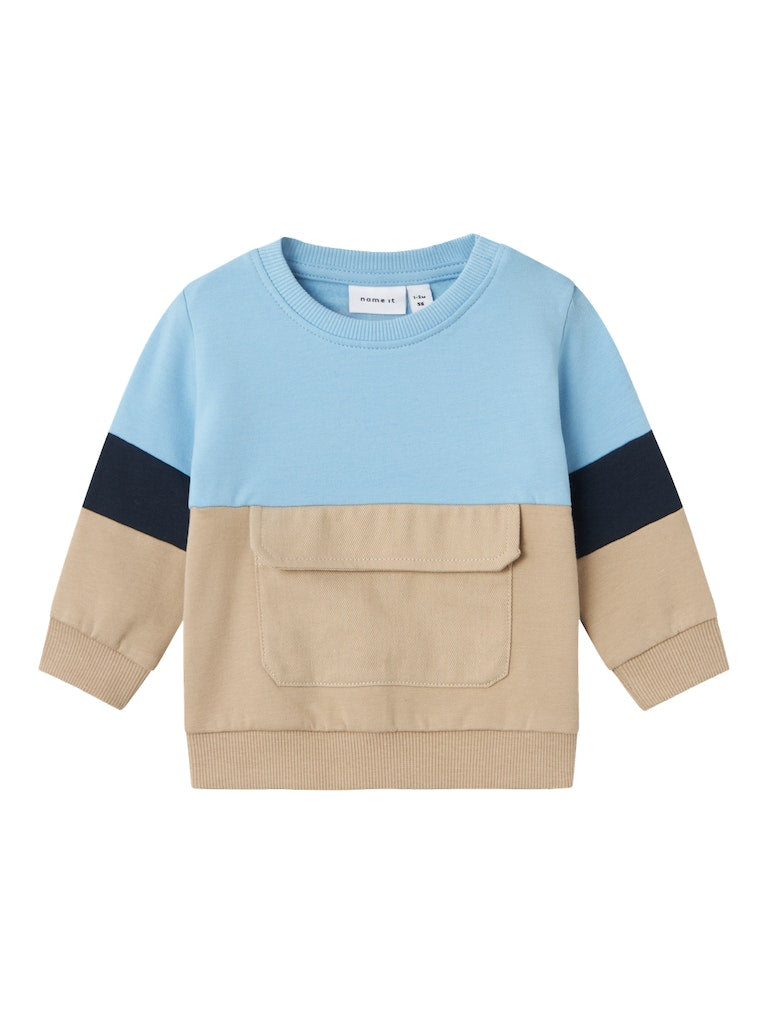 NAME IT Solly Weathered Teak Sweatshirt Weathered Teak front view