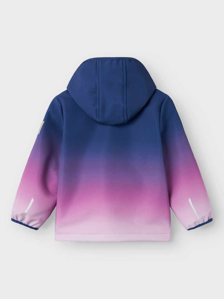 NAME IT Malta Softshell Dipdye Deep Blue Girls Jacket Deep Blue model front view