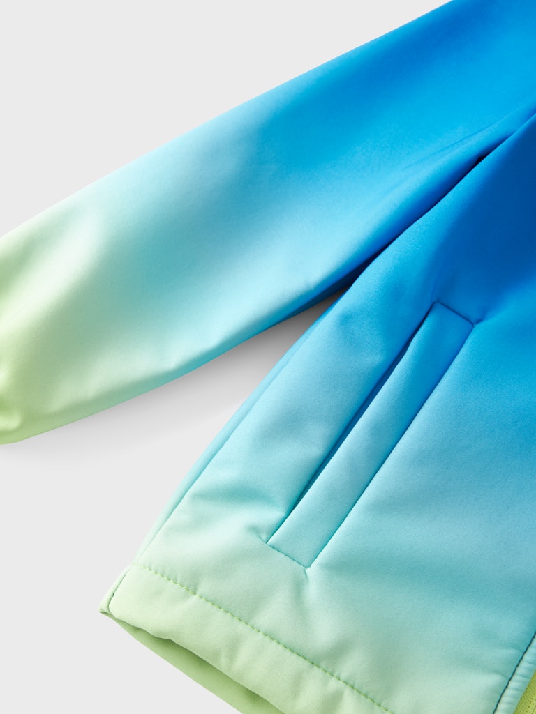 Malta Softshell Dipdye Azure Blue Boys Jacket-Sleeve view