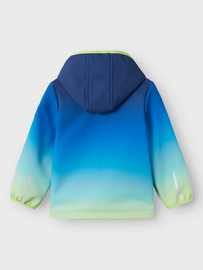 Malta Softshell Dipdye Azure Blue Boys Jacket-Back view
