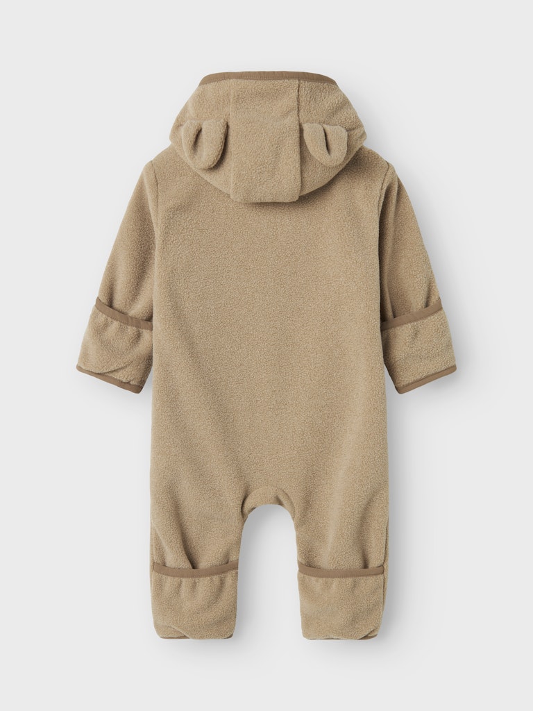 NAME IT Meeko Fleece Suit Timber Wolf model front view