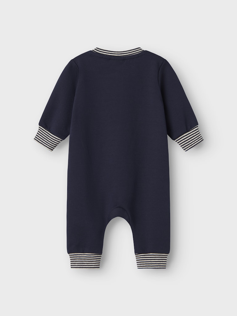 Newborn Boy's Kiddy Long Sleeve Sweat Suit-Navy Blazer-Back View