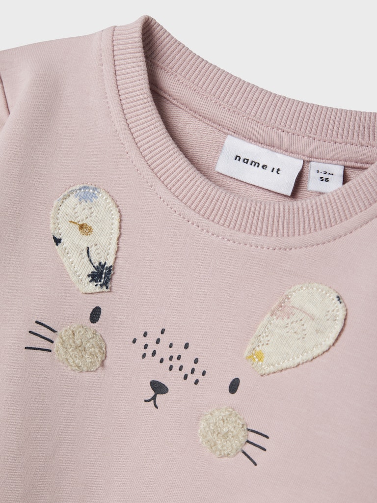 Kleo Lilac Long Sleeve Sweat-Chest detail view