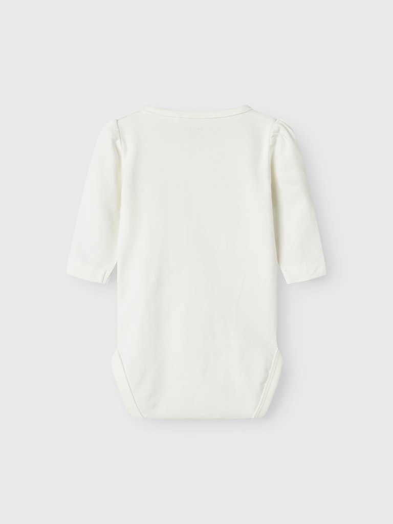 Kinin Long Sleeve One Piece Cloud Dancer Body Suit-Back view