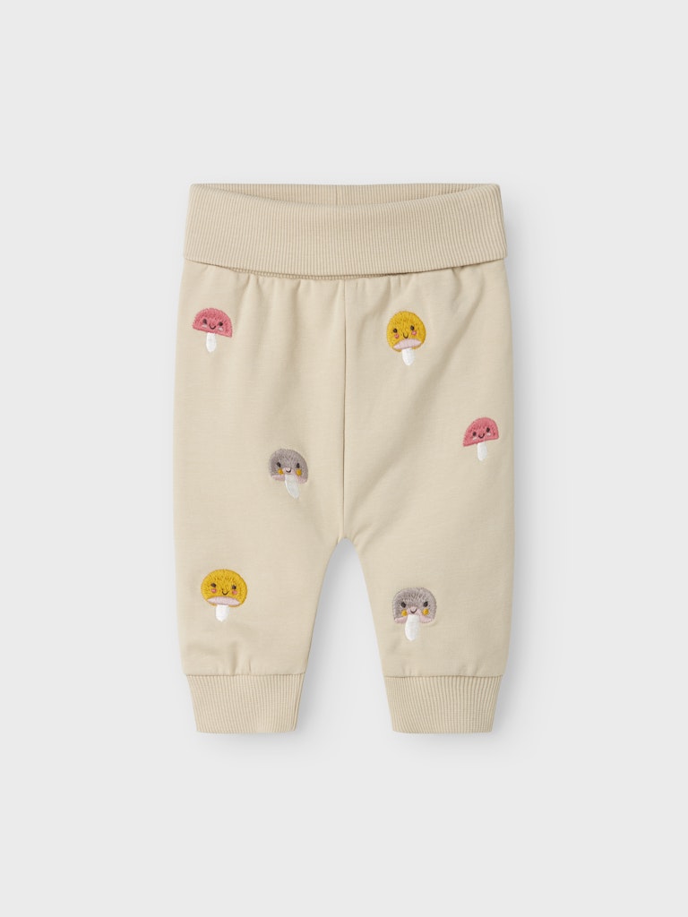 Lamella Sweat Pant Beige-Front View