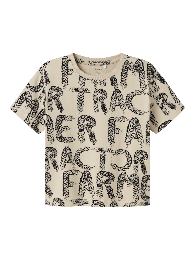 NAME IT Leander Short Sleeve Top Dusty Blue back view