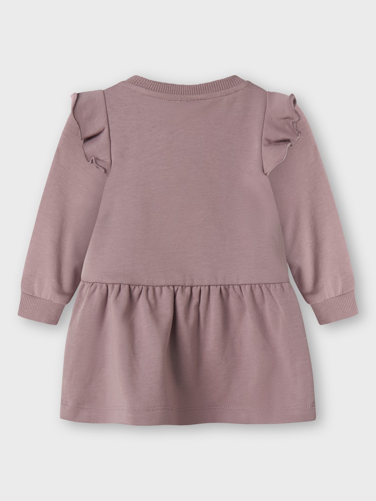 NAME IT Nilda Sweat Dress-Toadstool Toadstool model front view