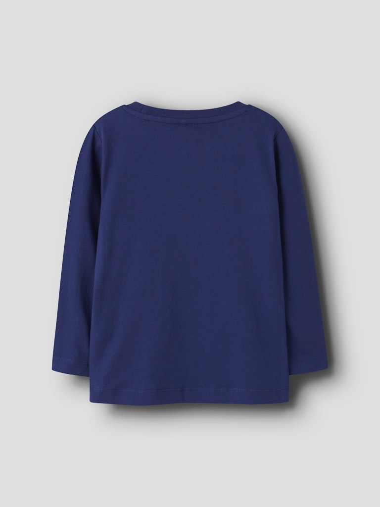 NAME IT Ninna Long Sleeve Top-Blueprint Blueprint model front view
